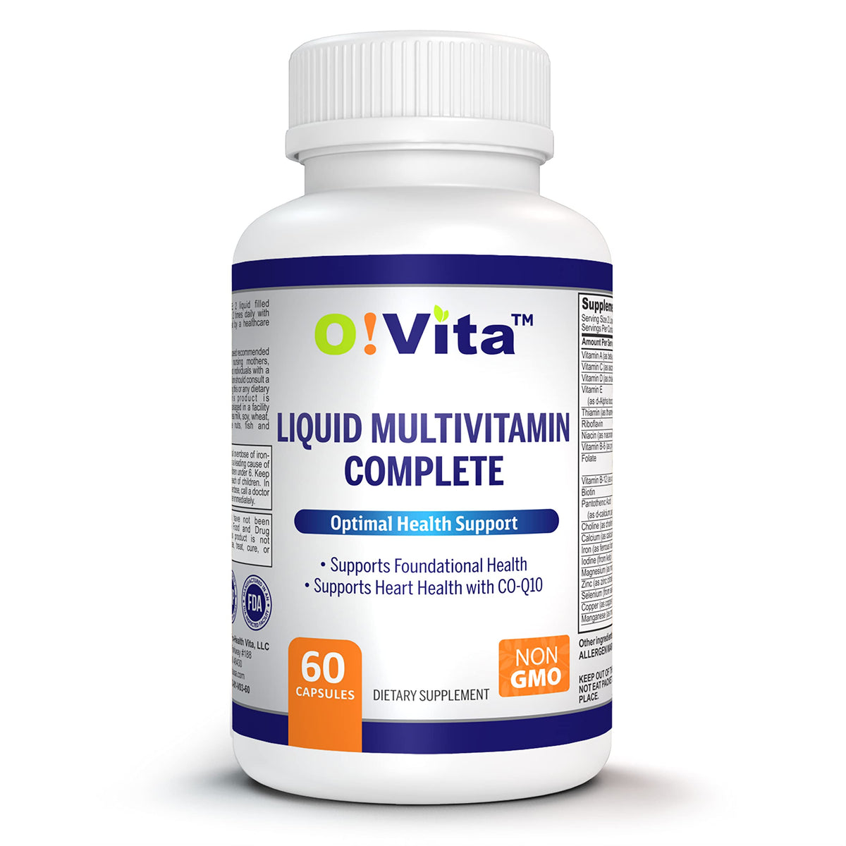 O!VITA Liquid Multivitamin Complete - 60 Vegan Capsules