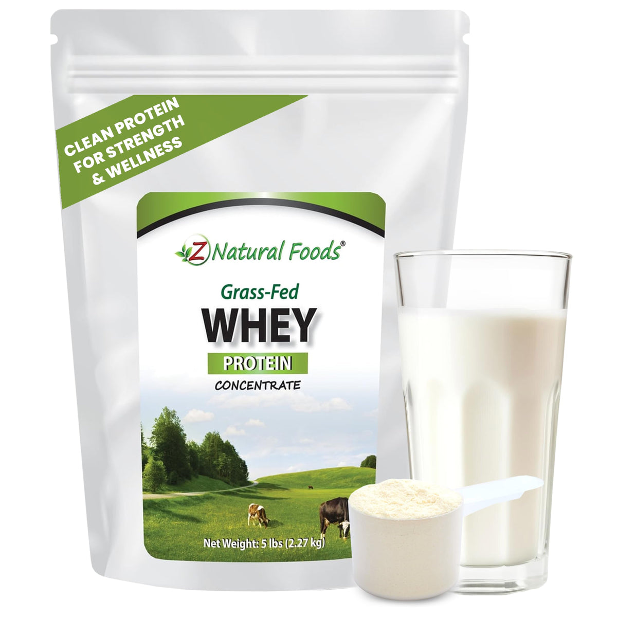 Z Natural Foods Grass-Fed Whey Protein Concentrate - Cold Processed