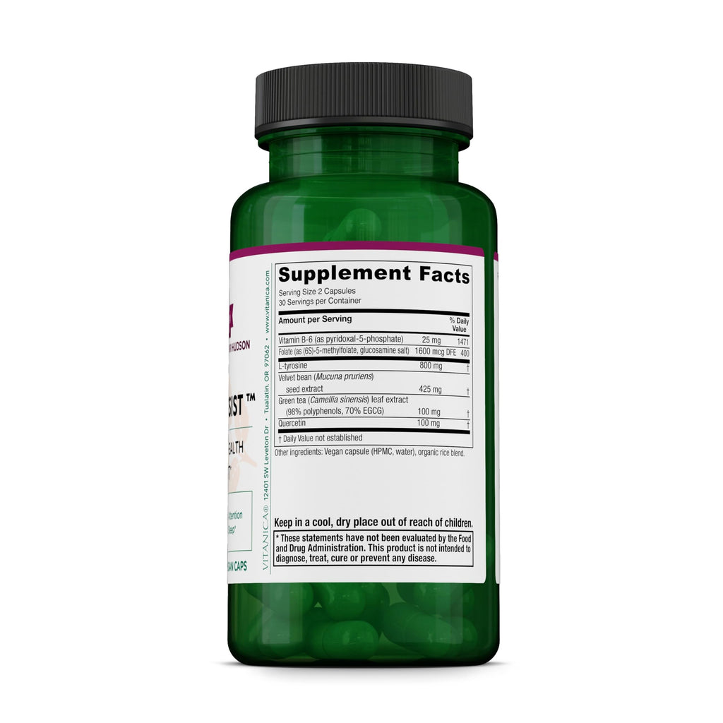 Vitanica Dopamine Assist, with Tyrosine, Mucuna & B6, Vegan