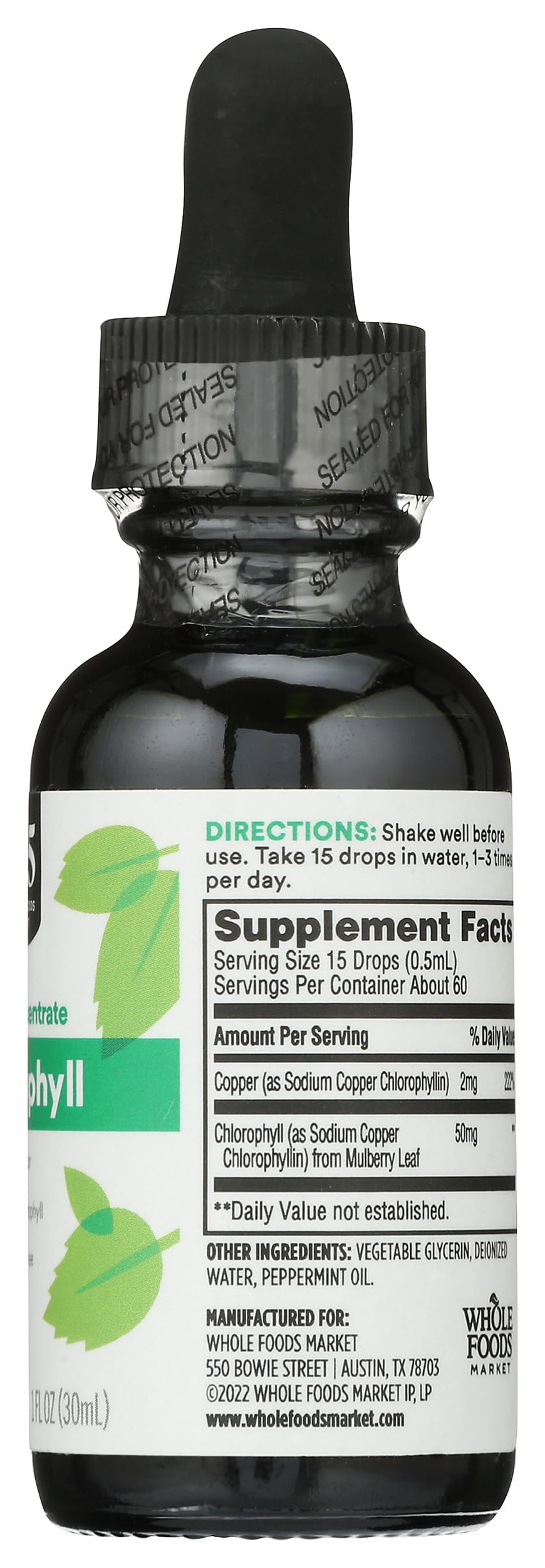 365 by Whole Foods Market Chlorophyll Liquid Concentrate Peppermint - 1 Fl Oz - image 6