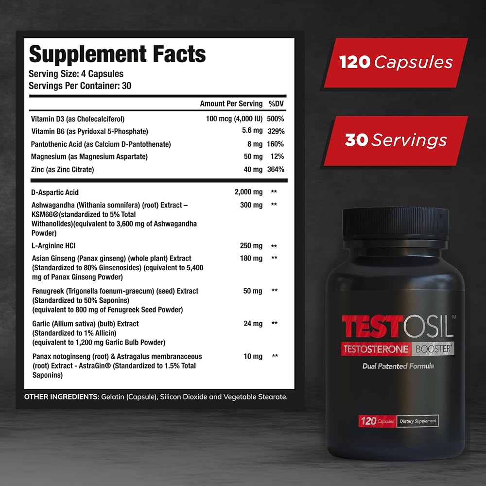 Leading Edge Health Testosil Men's Testosterone Support - 120 Capsules - image 2