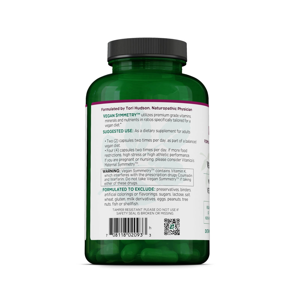 Vitanica Vegan Symmetry Iron-Free Multivitamin - 120 Capsules - image 3
