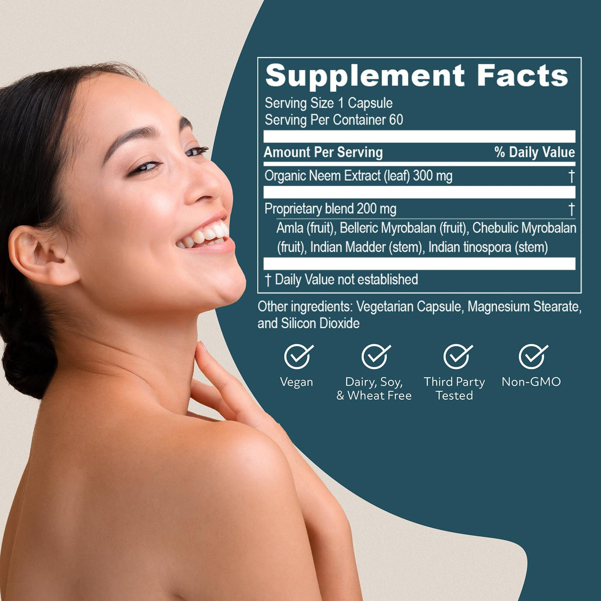 R-U VED SkinTrio Skin & Microbiome Support Supplement - 60 Capsules - image 3