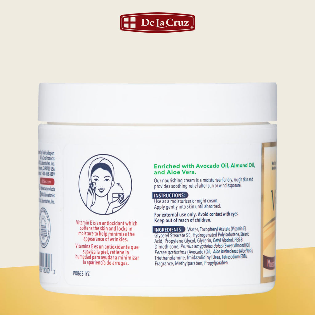 De La Cruz Vitamin E Cream Moisturizer for Face and Neck - 4 oz - image 7
