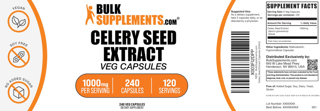BulkSupplements Celery Seed Extract Capsules - 240 Vegetarian Capsules - image 6