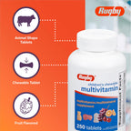 Rugby Children's Chewable Multivitamin Tablets - 250 Count - image 5