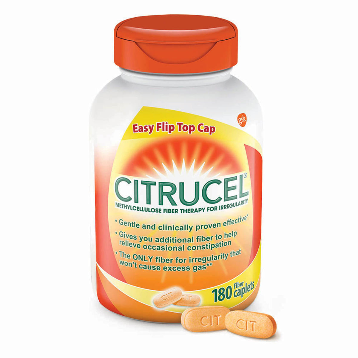 CITRUCEL Fiber Therapy Caplets for Irregularity - 180 Count