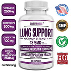 Simply Potent Lung Support Supplement with Cordyceps - 60 Capsules - image 2