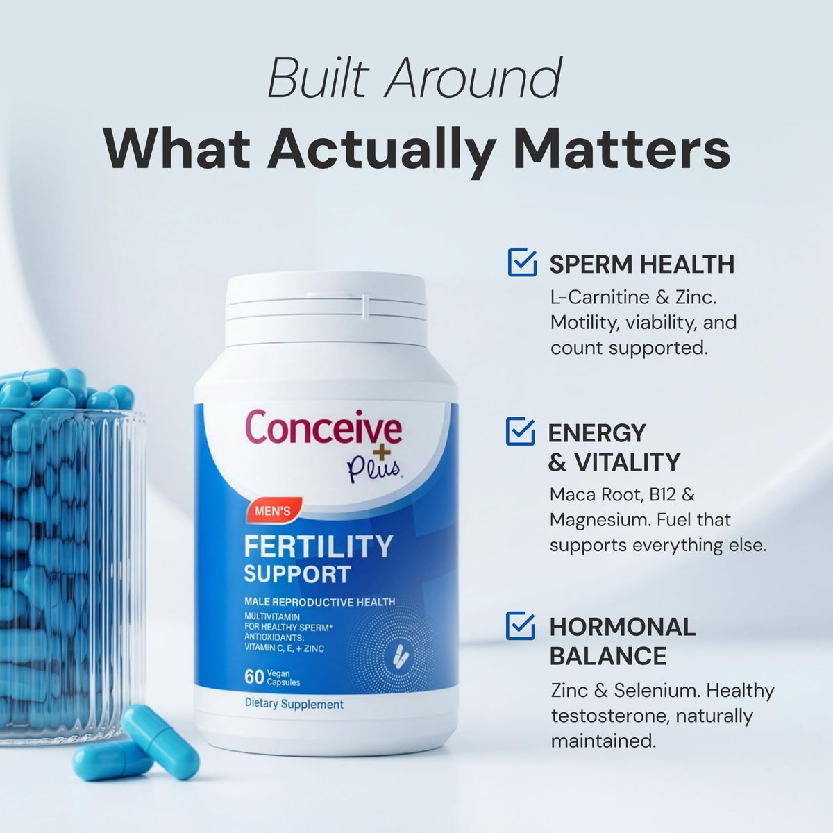 CONCEIVE PLUS Male Fertility Supplement - 60 Capsules - image 8