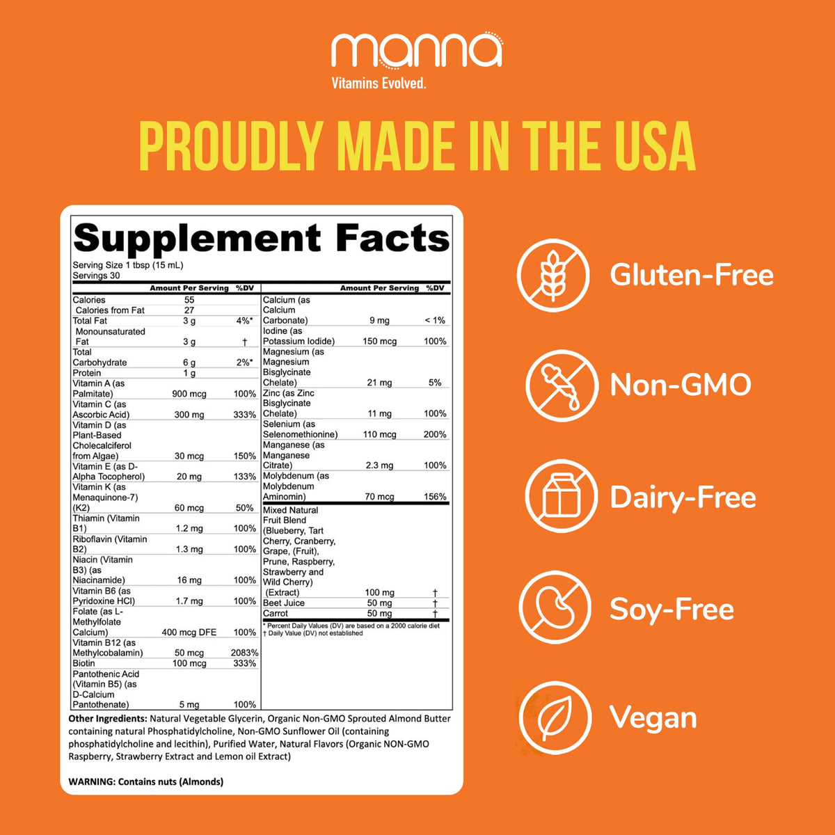 Manna Vitamins Evolved Liposomal Multivitamin - 15.22 Fl Oz - image 2