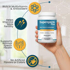 Supersperm Plus Male Fertility Supplement Powder - 10.5 oz - image 4