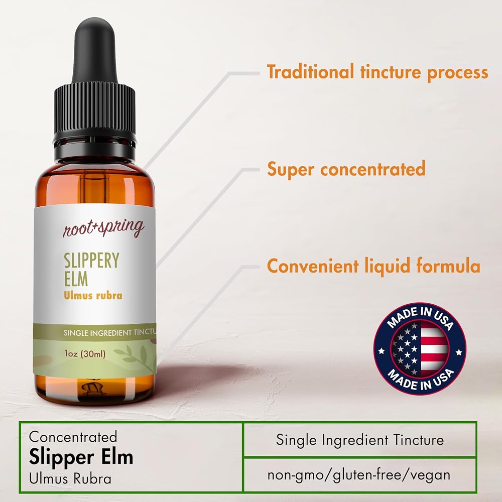 root + spring Slippery Elm Bark Herbal Tincture - 1 oz - image 7
