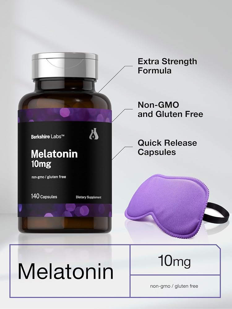 Horbäach Berkshire Labs Melatonin 10mg - 140 Capsules - image 4