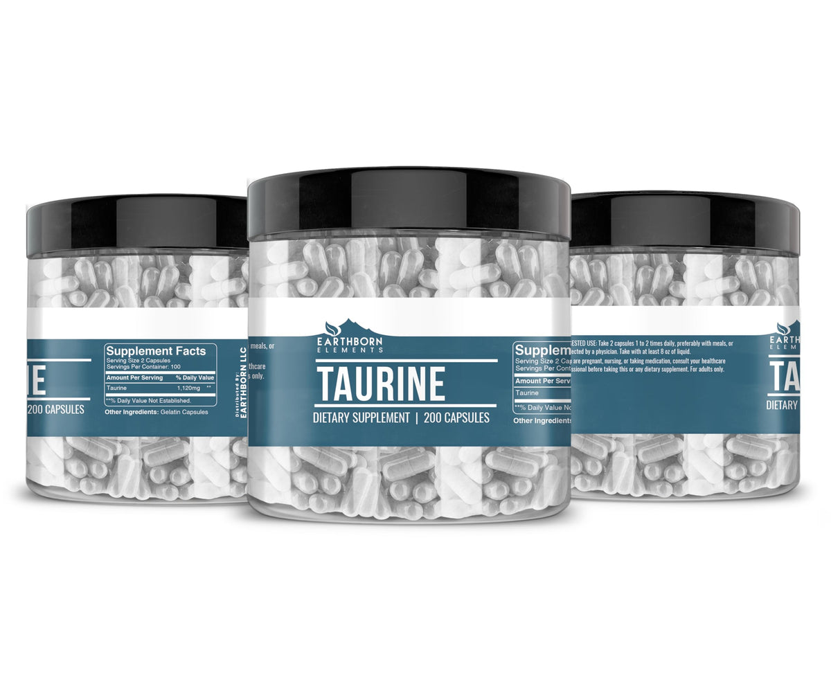 Earthborn Elements Taurine - 200 Capsules - image 4