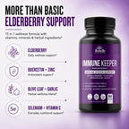 HerbaMe Immune Support Supplement with Elderberry & Zinc - 90 Capsules - image 3
