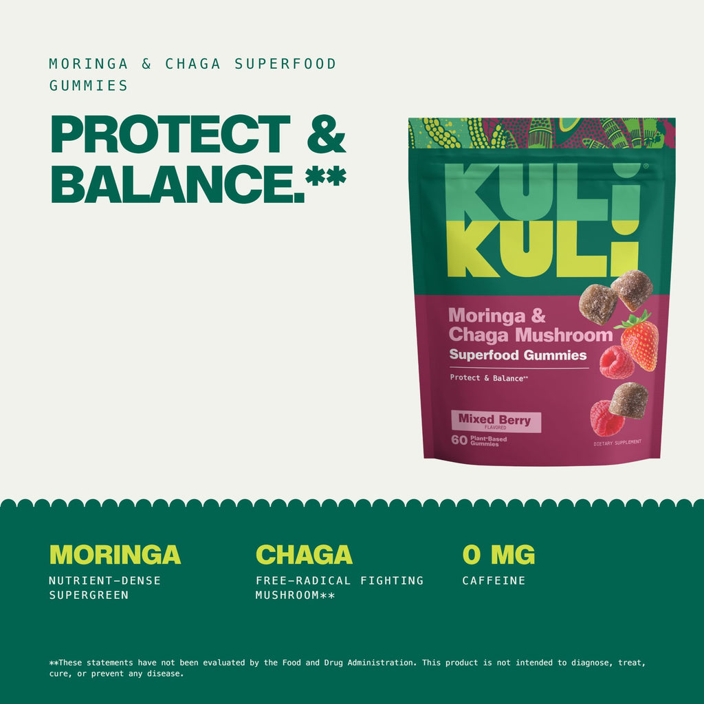 Kuli Kuli Moringa Gummies - Caffeine-Free Energy Supplements