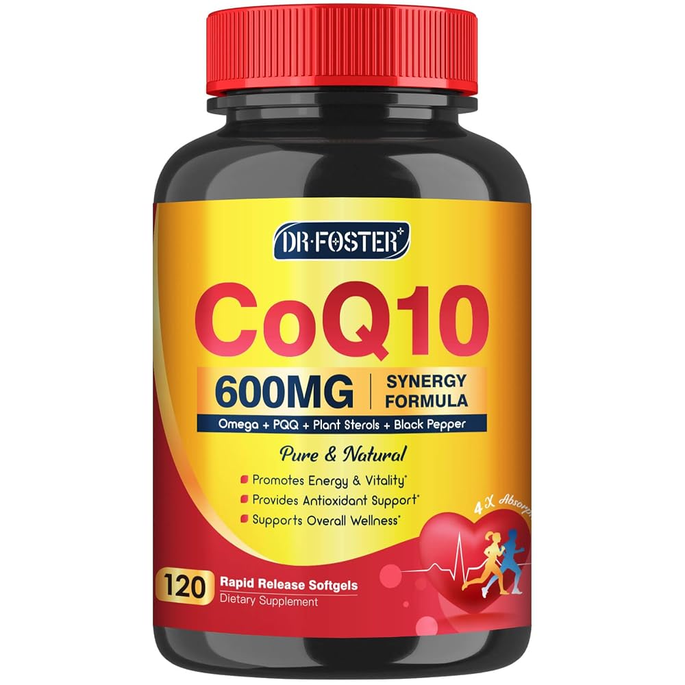 DRFOSTER CoQ10 600 mg Coenzyme Q10 High Potency - 120 Softgels