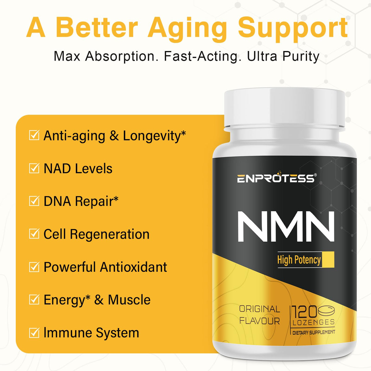 Enprotess Sublingual NMN 500mg - 240 Lozenges - image 3