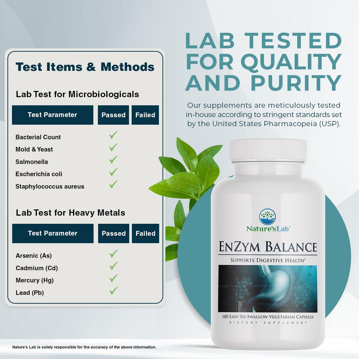 Nature's Lab EnZym Balance Digestive Enzymes - 180 Capsules - image 3
