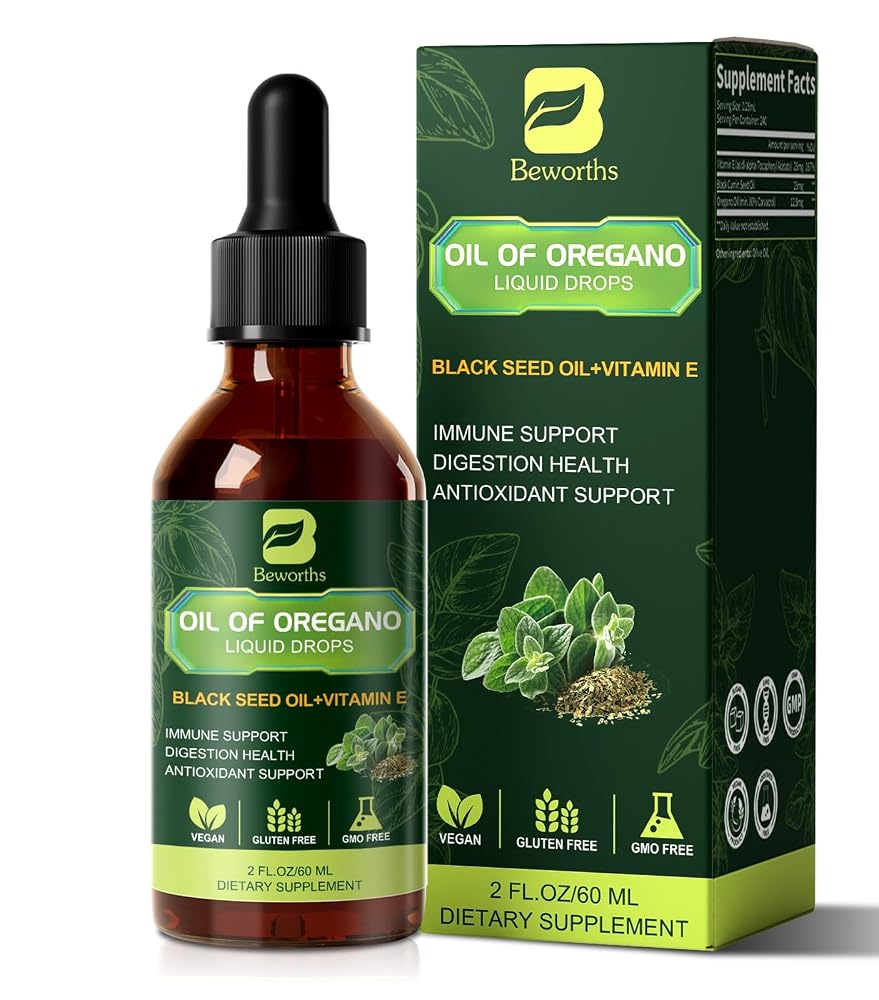 B BEWORTHS B BEWOTHS Oregano Oil Drops, 80% Carvacrol
