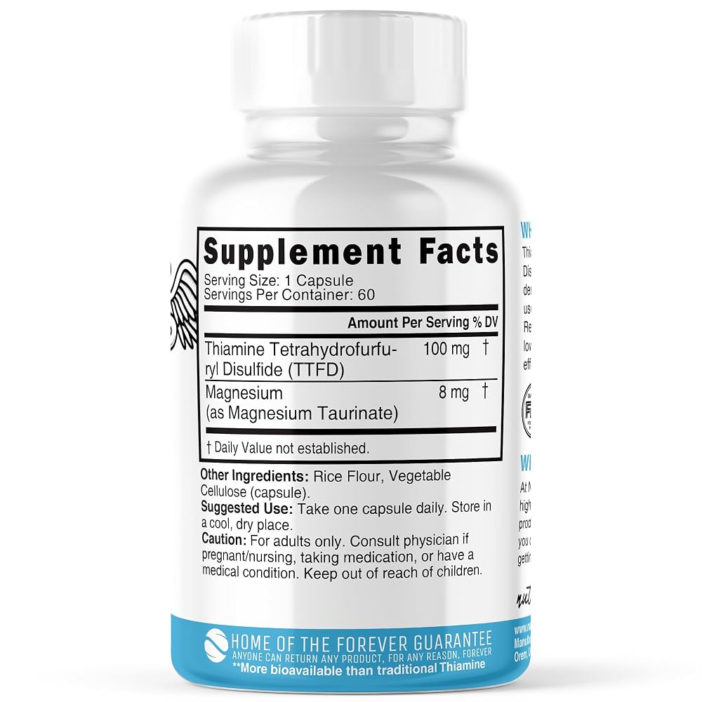 Nature's Fusions Nutri TTFD Thiamine B1 100mg with Magnesium - 60 Capsules - image 2