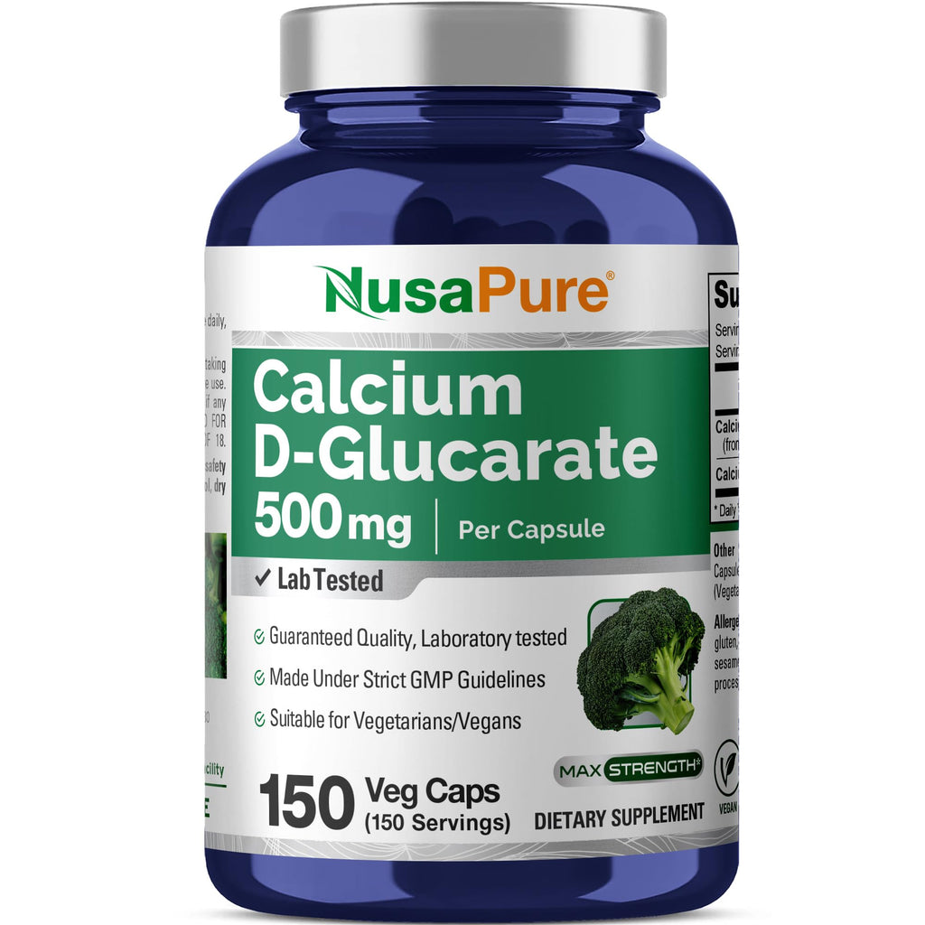 NusaPure Calcium D-Glucarate 500mg - 150 Vegetarian Capsules