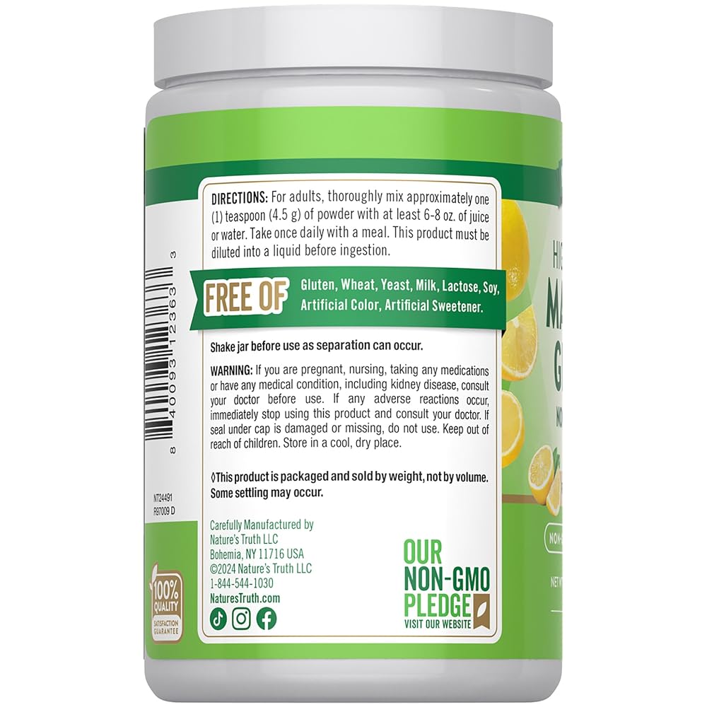 Nature's Truth Magnesium Glycinate Powder Lemon - 6 oz - image 7