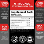 SILVERONYX Nitric Oxide Supplement 3000mg Blend - 3X Strength