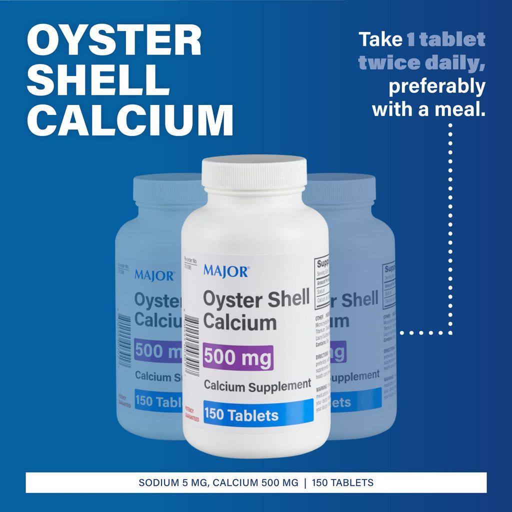 Major Oyster Shell Calcium 500 mg - 150 Tablets - image 2