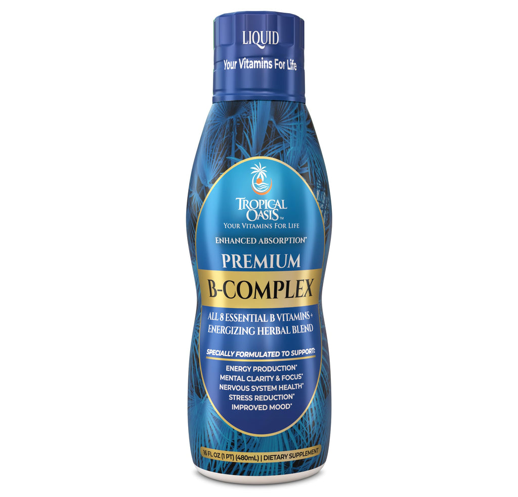 Tropical Oasis Premium Liquid B-Complex with Energy Herbs - 16 oz