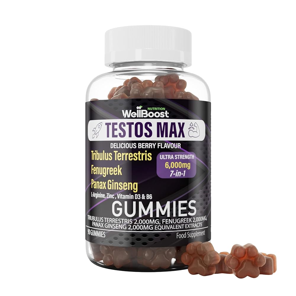 WellBoost Testos MAX Strength Gummies - 90 Count