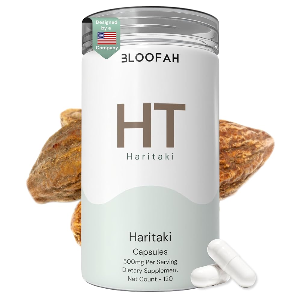 Bloofah Haritaki Extract 500mg Capsules - 120 Count