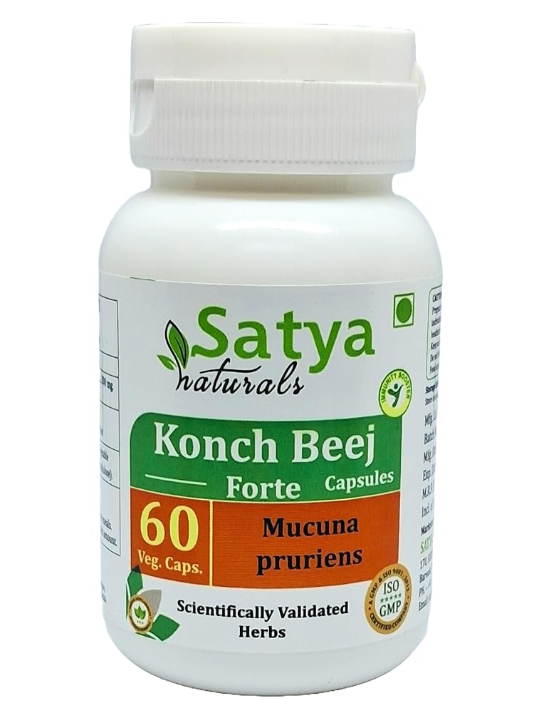 Satya Naturals Konch Beej Forte Capsules 500 mg. 60 Veg. Capsule