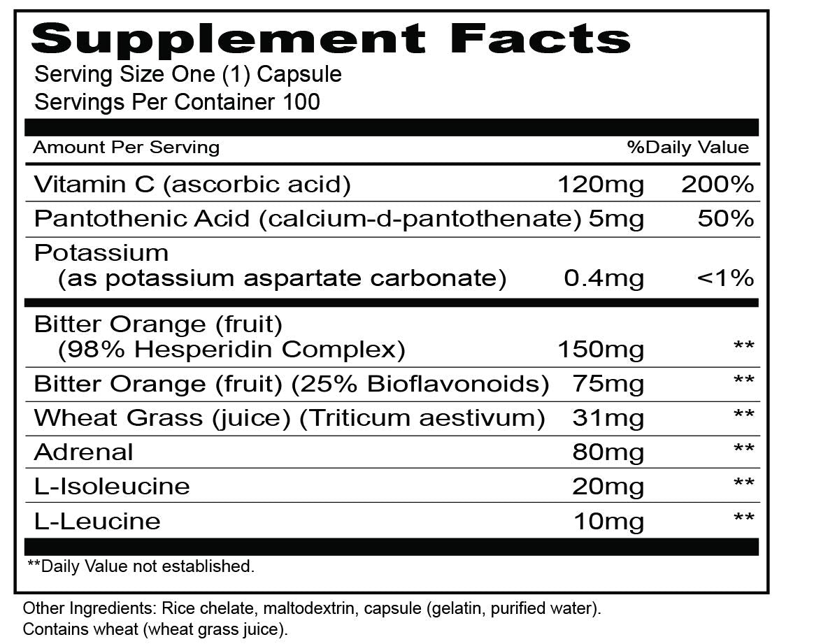 Priority One Vitamins Adrenal Focus Adrenal Support - 100 Capsules - image 2