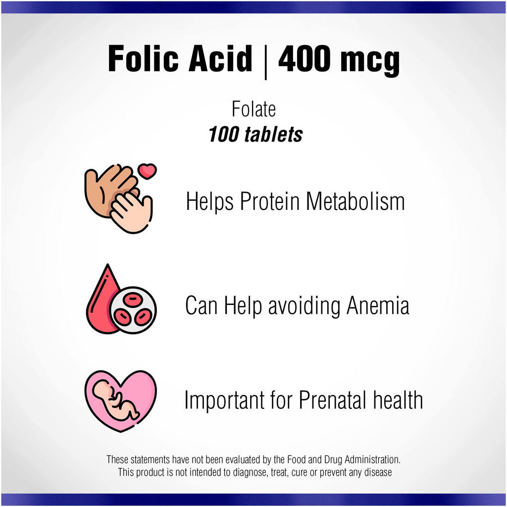 Natural Systems Folic Acid 400 mcg Prenatal Vitamin - 100 Tablets - image 6