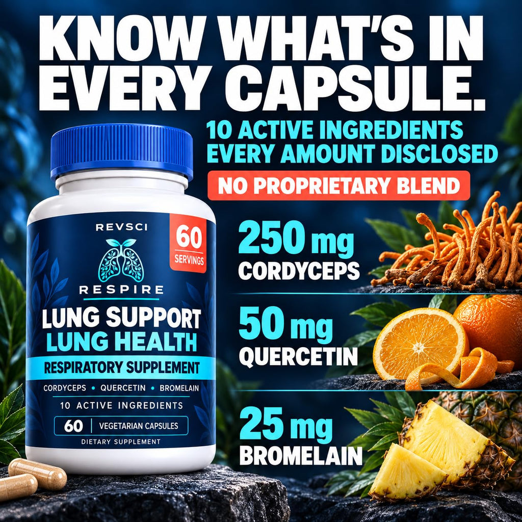 Revolution Science RESPIRE Lung Support Supplement - 60 Vegetarian Capsules - image 4
