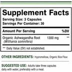 ME GUSTA HEALTH Ashwagandha Root Powder 1300mg - 90 Capsules - image 2