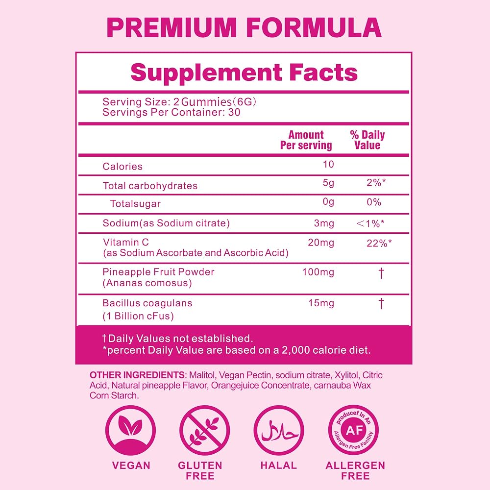 ANOU Probiotics for Women Feminine Balance Gummies - 60 Count - image 2