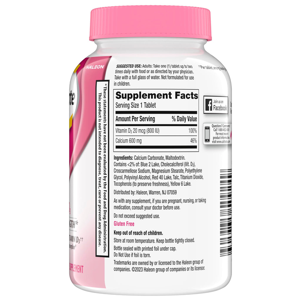 Caltrate 600 Plus D3 Calcium and Vitamin D Supplement - 120 Tablets - image 13