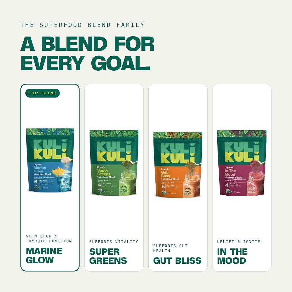 Kuli Kuli Organic Marine Glow Blue Spirulina Kelp Powder - 6oz - image 9