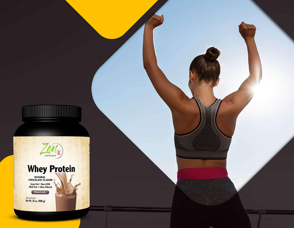 Zen Supplements Organic Grass Fed Whey Protein 19g - Chocolate Powder - image 5