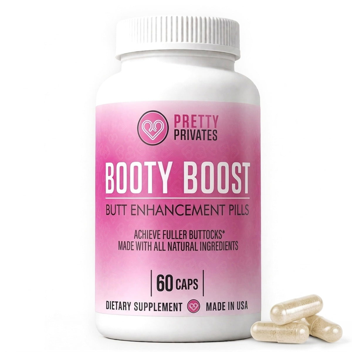 Pretty Privates Booty Boost Butt Enhancer Supplement - 60 Capsules