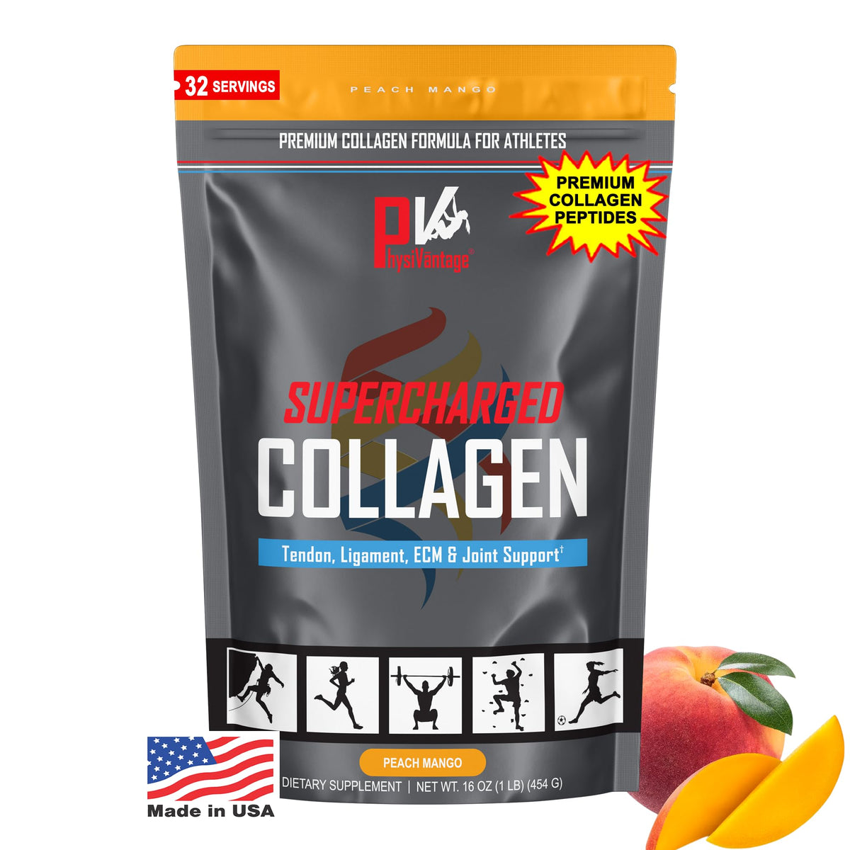 PhysiVantage Supercharged Collagen Powder with Vitamin C + BCAAs