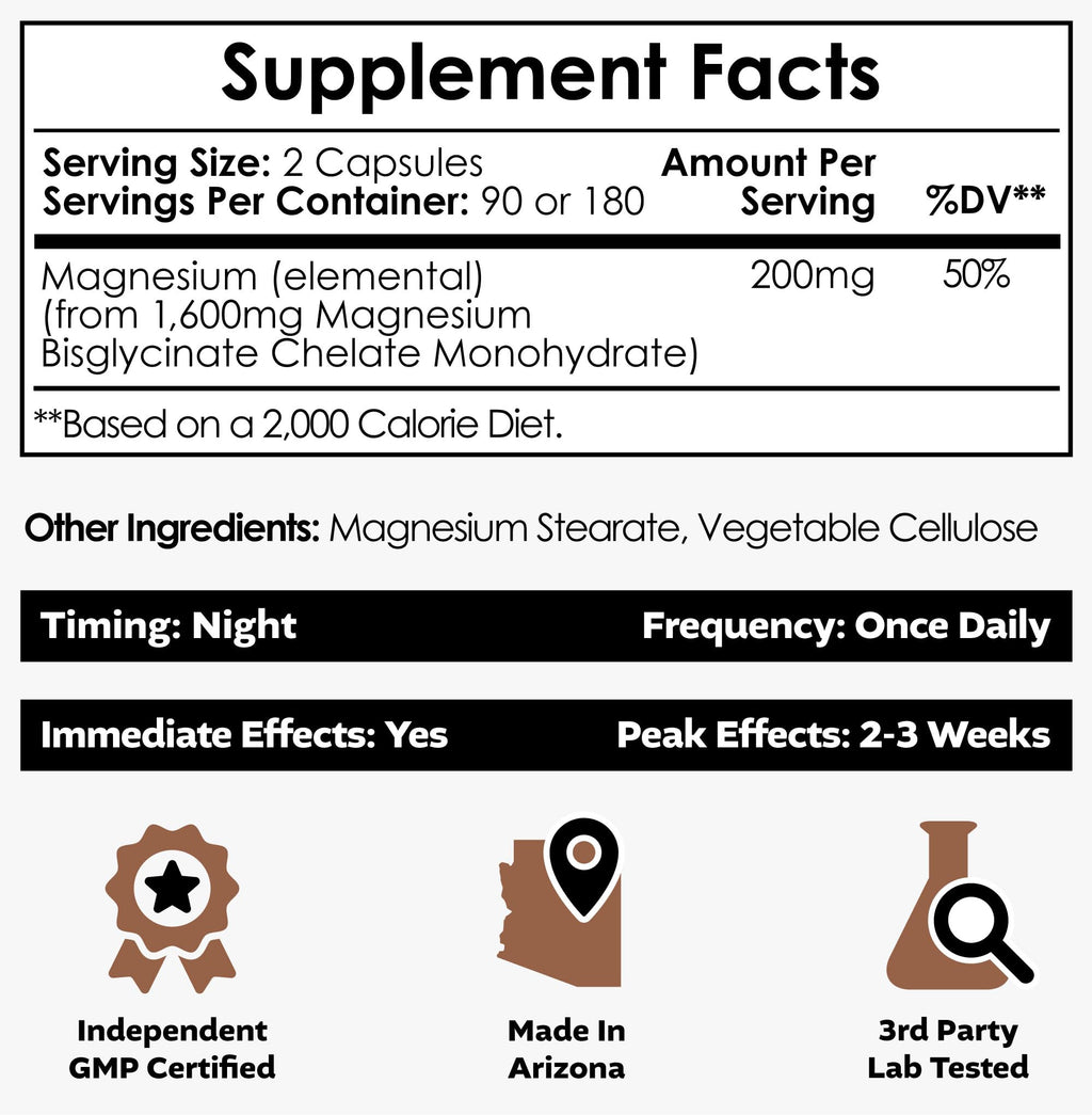 Nootropics Depot Magnesium Glycinate 200mg - 180 Capsules - image 2