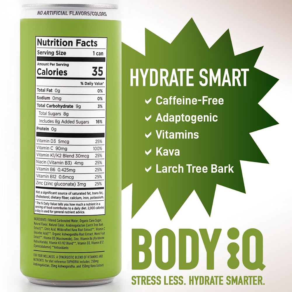 Body Intelligence Mood + Immune Support Sparkling Water - 12 Pack - image 2