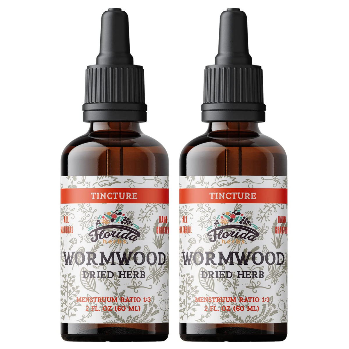 FLORIDA HERBS Wormwood Organic Tincture - Natural Intestinal Cleanse