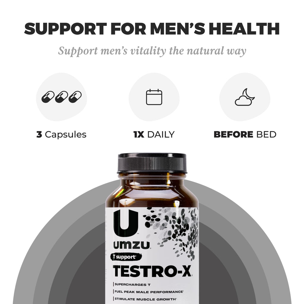 UMZU Testro-X Testosterone Support for Men - 90 Capsules - image 4