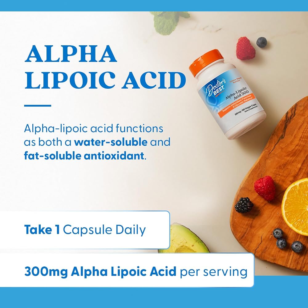 Doctor's BEST Alpha Lipoic Acid 300mg - 180 Vegetarian Capsules - image 4