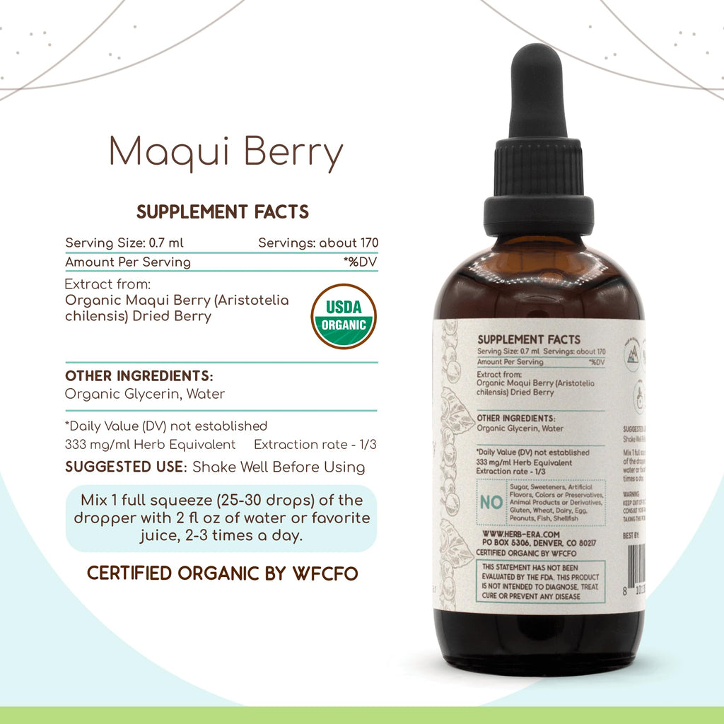 HerbEra Maqui Berry Alcohol-Free Herbal Extract Tincture