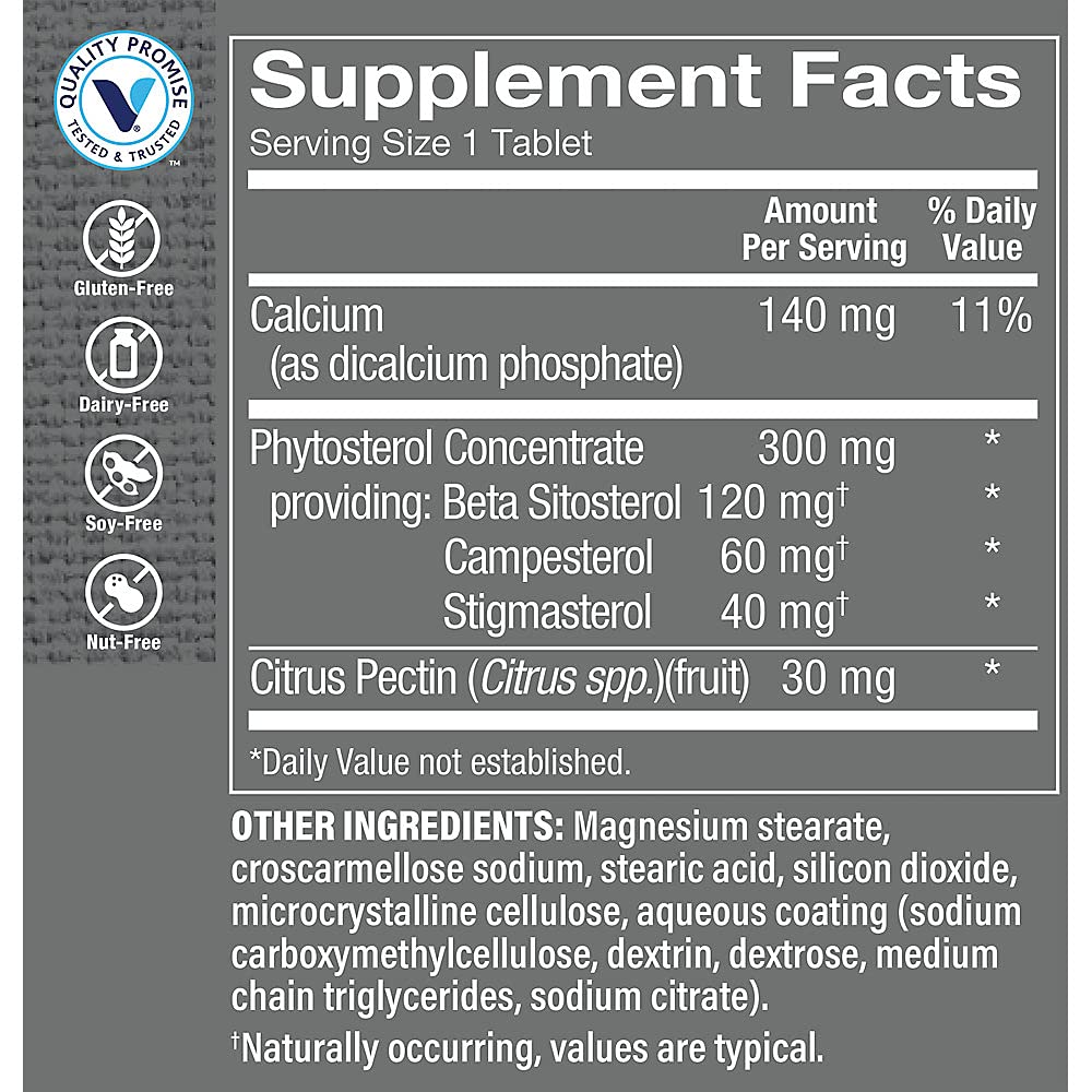 The Vitamin Shoppe Beta Sitosterol 300mg Prostate Health - 120 Tablets - image 2